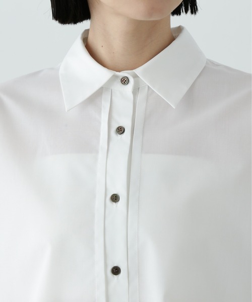 N.（N. Natural Beauty Basic）（エヌエヌナチュラルビューティーベーシック）の「バックプリーツショートシャツ（シャツ/ブラウス・レディース・ベージュ/オフホワイト/ブルー・MEDIUM）」の17枚目の写真