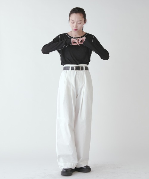 Lui's（ルイス）の「ボリュームバルーンパンツ（スラックス・レディース・ブラック/ホワイト/ベージュ系その他・36/38）」の18枚目の写真