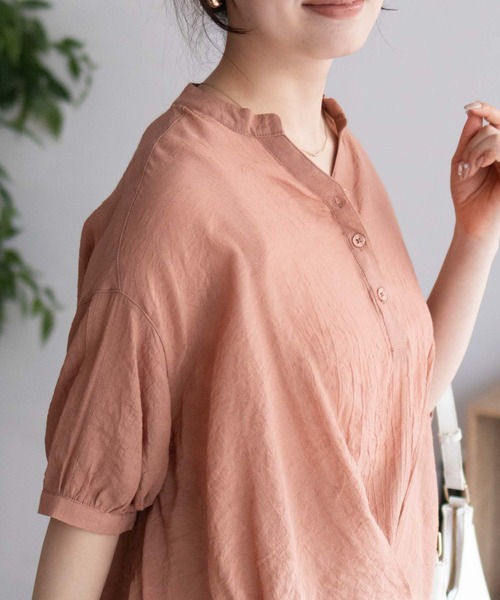 NAVY（ネイビー）の「nAvy 裾タックスキッパーブラウス（シャツ/ブラウス・レディース・オレンジ/ブルー系その他/ホワイト系その他・M/L）」の17枚目の写真