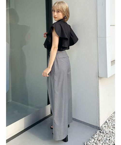 MURUA（ムルーア）の「2WAYウエストタックワイドパンツ（その他パンツ・レディース・ブラック/グレー・1/2）」の9枚目の写真