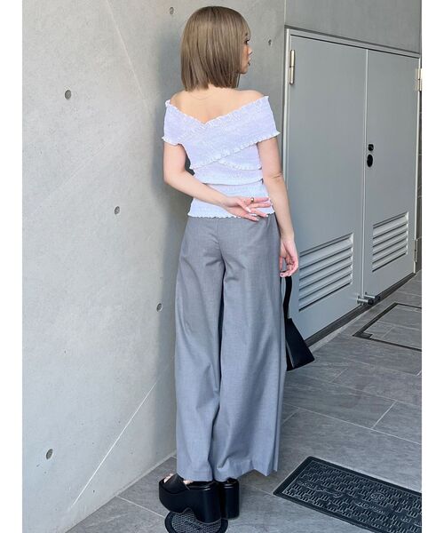 MURUA（ムルーア）の「2WAYウエストタックワイドパンツ（その他パンツ・レディース・ブラック/グレー・1/2）」の17枚目の写真