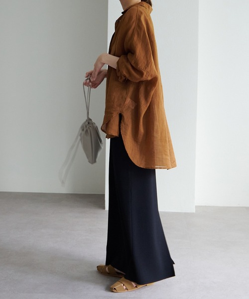 ピュアルセシン　ラミーオーバーシャツ ラミー オーバーシャツブラウス（シャツ/ブラウス）｜PUAL CE