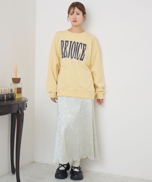 RETRO GIRL（レトロガール）の「クラックプリントトレーナー（スウェット・レディース・ダークブルー/イエロー/ホワイト系その他・FREE）」の13枚目の写真