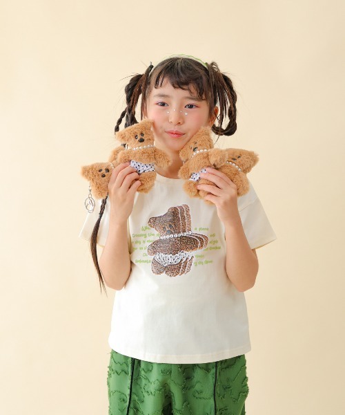 unica(ユニカ)の「ビートベアーphotoT(Tシャツ/カットソー・キッズ・オフホワイト/ライトパープル・S/M/L/XL)」の4枚目の写真
