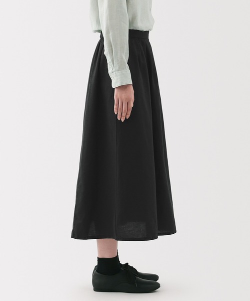 無印良品（ムジルシリョウヒン）の「婦人　ヘンプ　コットンイージーロングスカート（スカート・レディース・イエロー/ブラック/グレー系・XL/L/M/S）」の19枚目の写真