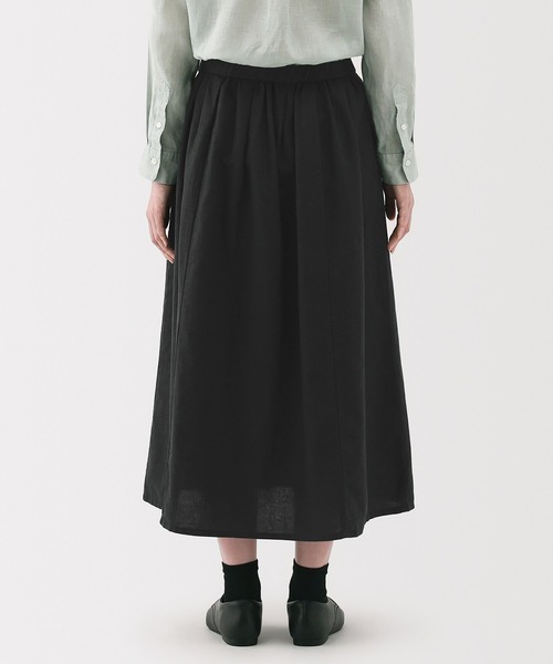 無印良品（ムジルシリョウヒン）の「婦人　ヘンプ　コットンイージーロングスカート（スカート・レディース・イエロー/ブラック/グレー系・XL/L/M/S）」の20枚目の写真