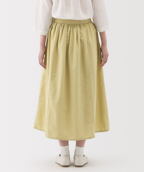 無印良品（ムジルシリョウヒン）の「婦人　ヘンプ　コットンイージーロングスカート（スカート・レディース・イエロー/ブラック/グレー系・XL/L/M/S）」の8枚目の写真