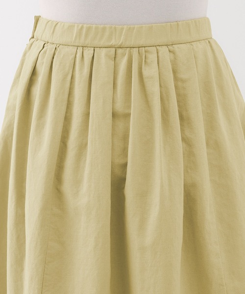 無印良品（ムジルシリョウヒン）の「婦人　ヘンプ　コットンイージーロングスカート（スカート・レディース・イエロー/ブラック/グレー系・XL/L/M/S）」の11枚目の写真