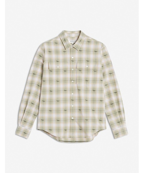 Maison Kitsune(メゾンキツネ)の「DOUBLE POCKET SKATE SHIRT(シャツ/ブラウス・メンズ・グリーン系その他/ブルー系その他・L/M/S/XL/XS)」の2枚目の写真