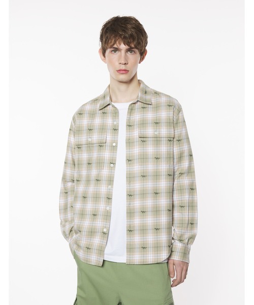Maison Kitsune(メゾンキツネ)の「DOUBLE POCKET SKATE SHIRT(シャツ/ブラウス・メンズ・グリーン系その他/ブルー系その他・L/M/S/XL/XS)」の6枚目の写真