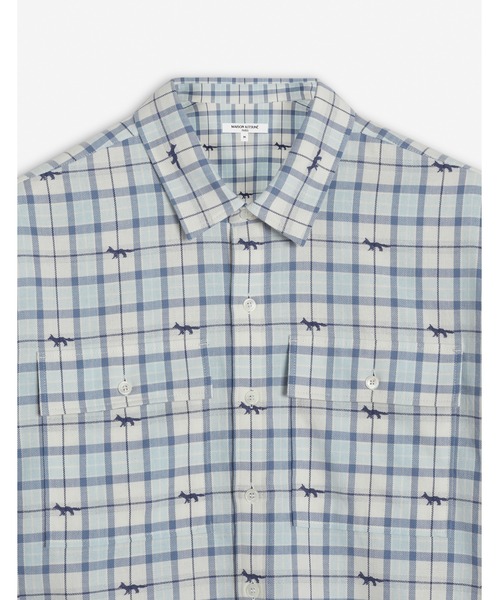 Maison Kitsune(メゾンキツネ)の「DOUBLE POCKET SKATE SHIRT(シャツ/ブラウス・メンズ・グリーン系その他/ブルー系その他・L/M/S/XL/XS)」の11枚目の写真