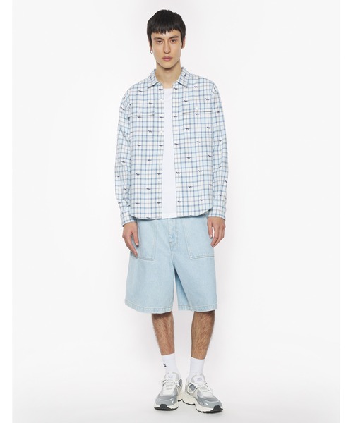 Maison Kitsune(メゾンキツネ)の「DOUBLE POCKET SKATE SHIRT(シャツ/ブラウス・メンズ・グリーン系その他/ブルー系その他・L/M/S/XL/XS)」の12枚目の写真