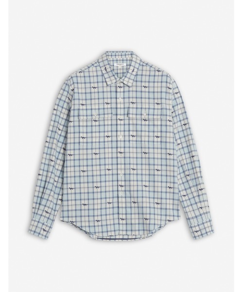 Maison Kitsune(メゾンキツネ)の「DOUBLE POCKET SKATE SHIRT(シャツ/ブラウス・メンズ・グリーン系その他/ブルー系その他・L/M/S/XL/XS)」の9枚目の写真