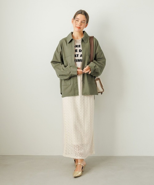 BAYFLOW（ベイフロー）の「[程よい透け感]シアーニットロゴロングスリーブプルオーバー（ニット/セーター・レディース・オフホワイト/シルバーグレー/ネイビー・FREE）」の20枚目の写真