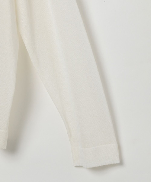 BAYFLOW（ベイフロー）の「[程よい透け感]シアーニットロゴロングスリーブプルオーバー（ニット/セーター・レディース・オフホワイト/シルバーグレー/ネイビー・FREE）」の12枚目の写真