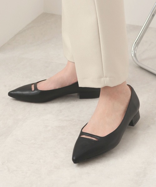 Futier land（フューティアランド）の「踵もちもちフィットフロントカットアウトパンプス（パンプス・レディース・アイボリー/ブラック/シルバー・36/37/38/39/40）」の6枚目の写真