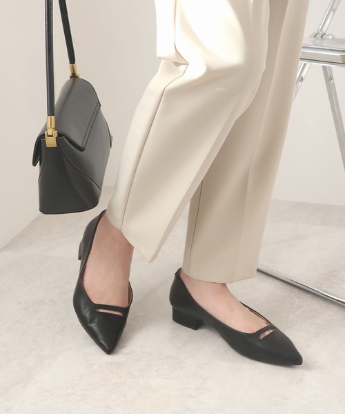 Futier land（フューティアランド）の「踵もちもちフィットフロントカットアウトパンプス（パンプス・レディース・アイボリー/ブラック/シルバー・36/37/38/39/40）」の8枚目の写真