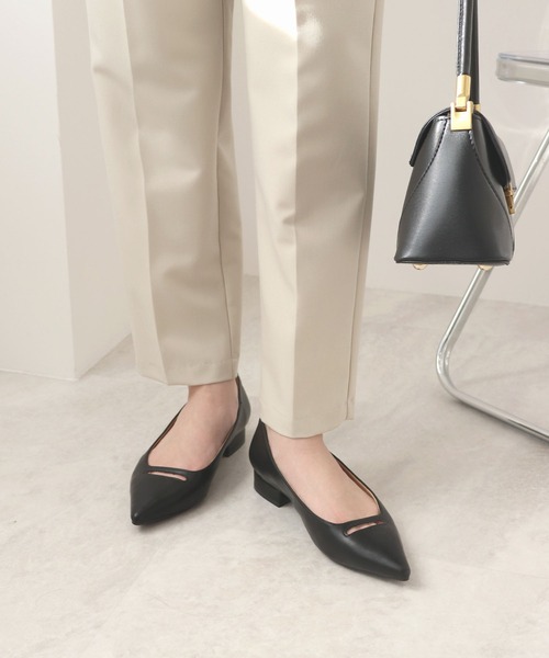 Futier land（フューティアランド）の「踵もちもちフィットフロントカットアウトパンプス（パンプス・レディース・アイボリー/ブラック/シルバー・36/37/38/39/40）」の9枚目の写真