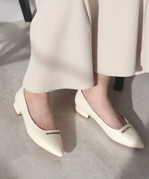 Futier land（フューティアランド）の「踵もちもちフィットフロントカットアウトパンプス（パンプス・レディース・アイボリー/ブラック/シルバー・36/37/38/39/40）」の10枚目の写真