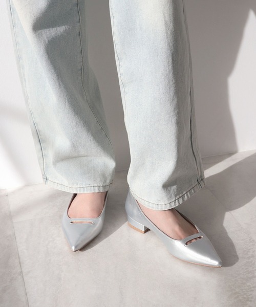 Futier land（フューティアランド）の「踵もちもちフィットフロントカットアウトパンプス（パンプス・レディース・アイボリー/ブラック/シルバー・36/37/38/39/40）」の18枚目の写真