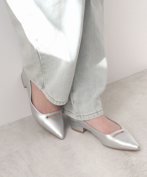 Futier land（フューティアランド）の「踵もちもちフィットフロントカットアウトパンプス（パンプス・レディース・アイボリー/ブラック/シルバー・36/37/38/39/40）」の19枚目の写真