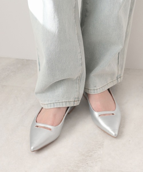 Futier land（フューティアランド）の「踵もちもちフィットフロントカットアウトパンプス（パンプス・レディース・アイボリー/ブラック/シルバー・36/37/38/39/40）」の22枚目の写真