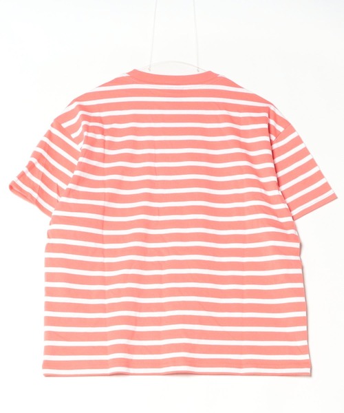 NEW BALANCE(ニューバランス)の「【別注】ニューバランス New Balance THE CITY シューパッチボーダーTシャツ 限定コラボ(Tシャツ/カットソー・レディース・ダークブルー/レッド・S/M/L/XL)」の3枚目の写真