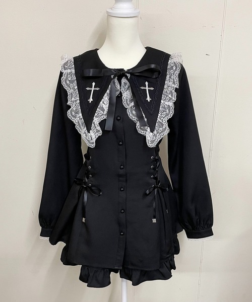 スピンドル付きクロス刺繍セットアップ 2点SET（セットアップ