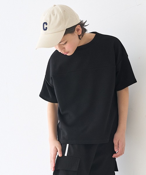 トップス Kiyo JACQUARD JERSEY HIGH NECK CRUNCHED SIDE T(S Black): Vintage