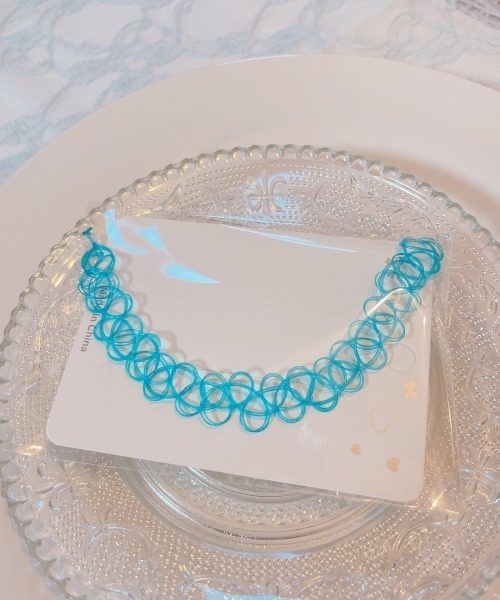 MASHIRO】ワイヤータトゥーチョーカー/Y2K 平成ギャル 推しカラー（MA