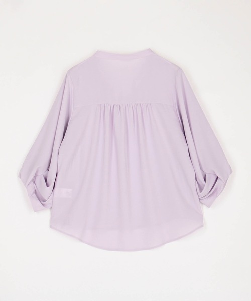 NICOLE white（ニコルホワイト）の「スキッパーパフブラウス（シャツ/ブラウス・レディース・ラベンダー/オフホワイト/ブラック/ブルー/ブラウン・FREE）」の16枚目の写真