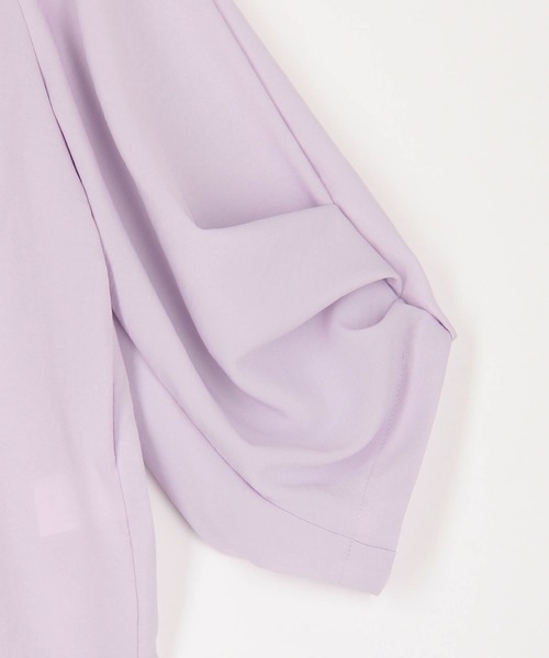 NICOLE white（ニコルホワイト）の「スキッパーパフブラウス（シャツ/ブラウス・レディース・ラベンダー/オフホワイト/ブラック/ブルー/ブラウン・FREE）」の18枚目の写真
