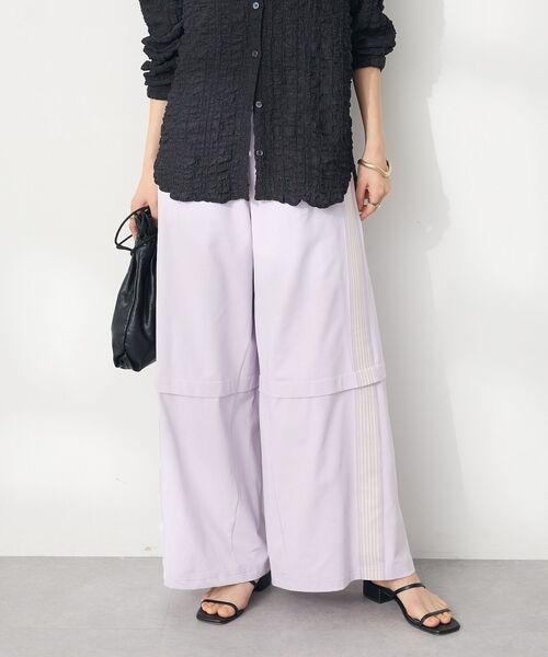 CRAFT STANDARD BOUTIQUE（クラフトスタンダードブティック）の「速乾/UVカット/イージーケア トラックパンツ（その他パンツ・レディース・ブルー/アイボリー/ラベンダー/チャコールグレー/ブラック/ブルーグレー・L/M/S）」の6枚目の写真