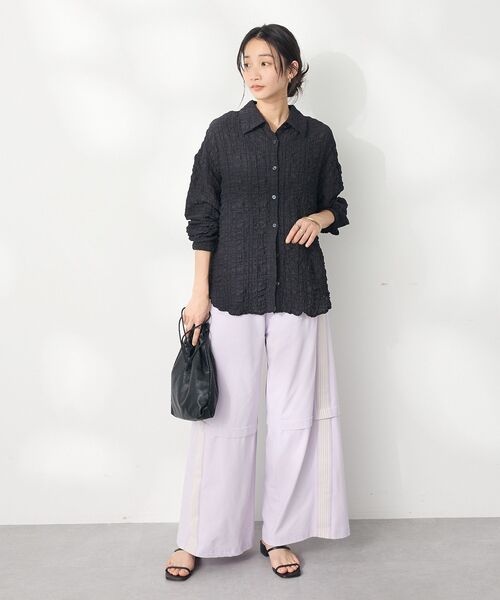 CRAFT STANDARD BOUTIQUE（クラフトスタンダードブティック）の「速乾/UVカット/イージーケア トラックパンツ（その他パンツ・レディース・ブルー/アイボリー/ラベンダー/チャコールグレー/ブラック/ブルーグレー・L/M/S）」の13枚目の写真