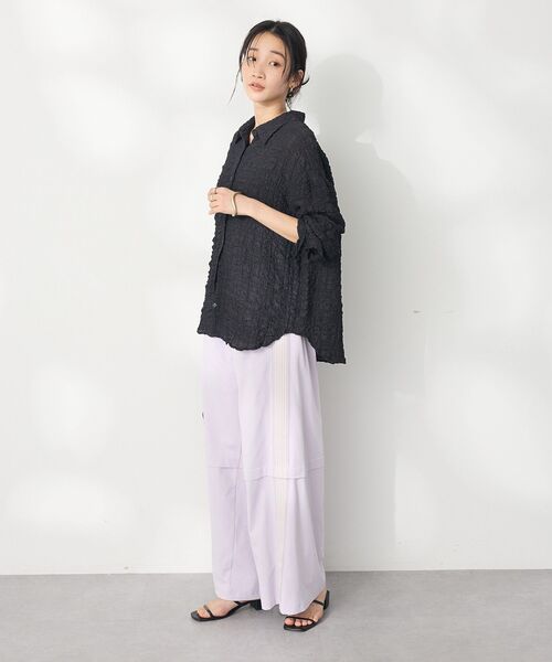 CRAFT STANDARD BOUTIQUE（クラフトスタンダードブティック）の「速乾/UVカット/イージーケア トラックパンツ（その他パンツ・レディース・ブルー/アイボリー/ラベンダー/チャコールグレー/ブラック/ブルーグレー・L/M/S）」の14枚目の写真