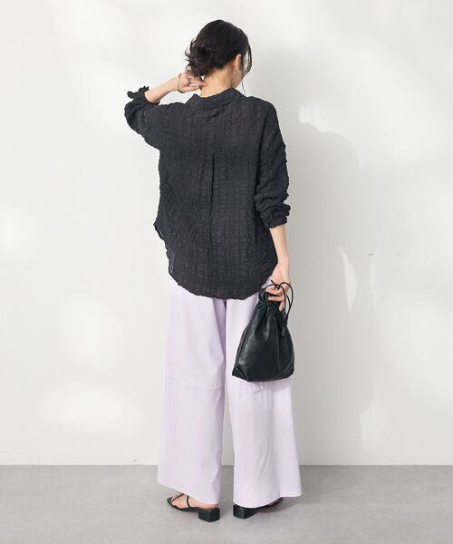 CRAFT STANDARD BOUTIQUE（クラフトスタンダードブティック）の「速乾/UVカット/イージーケア トラックパンツ（その他パンツ・レディース・ブルー/アイボリー/ラベンダー/チャコールグレー/ブラック/ブルーグレー・L/M/S）」の15枚目の写真