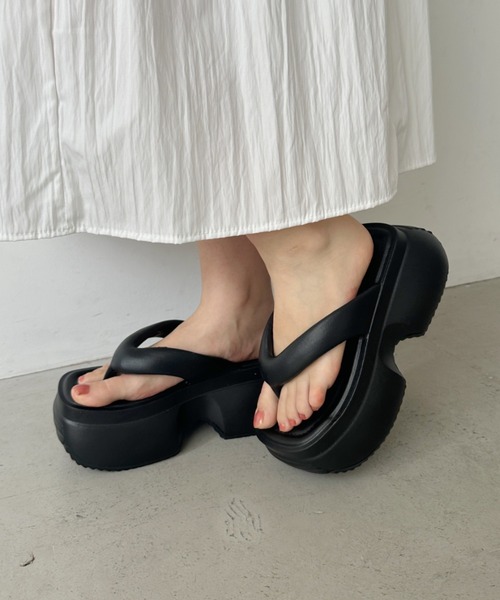 【SEE BY CHLOE】レザー 綱編みトングサンダル ※送関込 サンダル レザー ラインストーン レディース 22.5cm-25.5cm 夏