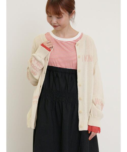 Samansa Mos2（サマンサ モスモス）の「袖切替シアーボーダーTシャツ（Tシャツ/カットソー・レディース・オレンジ/ブルー/グレー/ブラック・F）」の7枚目の写真