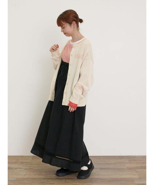 Samansa Mos2（サマンサ モスモス）の「袖切替シアーボーダーTシャツ（Tシャツ/カットソー・レディース・オレンジ/ブルー/グレー/ブラック・F）」の8枚目の写真