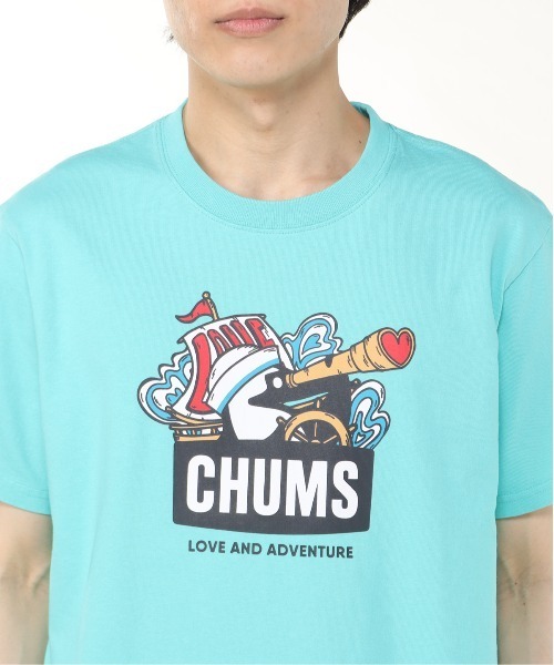 CHUMS（チャムス）の「CHUMS/チャムス 半袖Tシャツ フロントプリント CH01-2516（Tシャツ/カットソー・メンズ・ホワイト/ブラック/ライトベージュ/ミント・M/L/XL）」の19枚目の写真