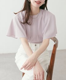 natural couture | フレア袖ピンタックブラウス(シャツ/ブラウス)