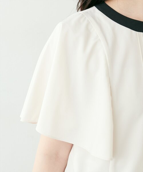 natural couture(ナチュラルクチュール)の「フレア袖ピンタックブラウス(シャツ/ブラウス・レディース・サックスブルー/ピンクベージュ/ミント/チャコールグレー/オフホワイト・FREE)」の22枚目の写真
