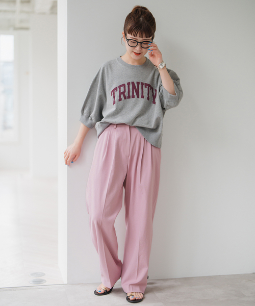 Spick & Span(スピックアンドスパン)の「《一部店舗+WEB限定》ドライオックスタックパンツ(その他パンツ・レディース・ベージュ/ネイビー/ピンク・36/38/40)」の6枚目の写真