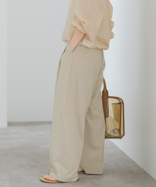 Spick & Span(スピックアンドスパン)の「《一部店舗+WEB限定》ドライオックスタックパンツ(その他パンツ・レディース・ベージュ/ネイビー/ピンク・36/38/40)」の7枚目の写真