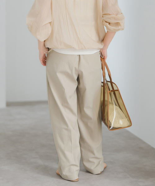 Spick & Span(スピックアンドスパン)の「《一部店舗+WEB限定》ドライオックスタックパンツ(その他パンツ・レディース・ベージュ/ネイビー/ピンク・36/38/40)」の8枚目の写真