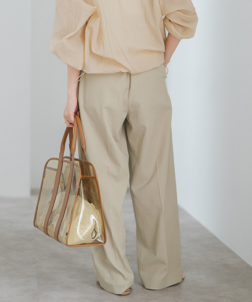 Spick & Span(スピックアンドスパン)の「《一部店舗+WEB限定》ドライオックスタックパンツ(その他パンツ・レディース・ベージュ/ネイビー/ピンク・36/38/40)」の9枚目の写真