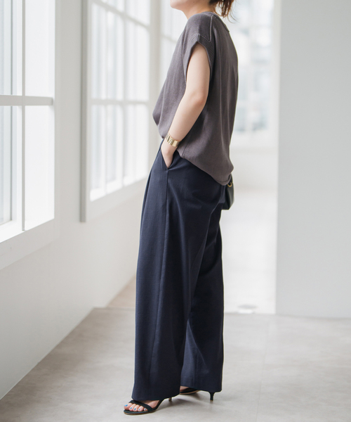 Spick & Span(スピックアンドスパン)の「《一部店舗+WEB限定》ドライオックスタックパンツ(その他パンツ・レディース・ベージュ/ネイビー/ピンク・36/38/40)」の17枚目の写真