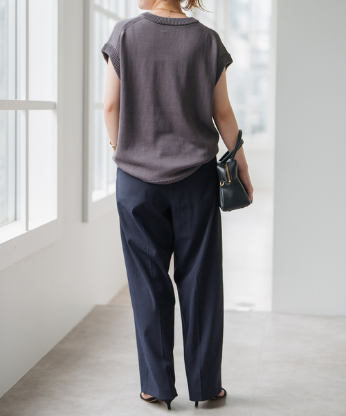 Spick & Span(スピックアンドスパン)の「《一部店舗+WEB限定》ドライオックスタックパンツ(その他パンツ・レディース・ベージュ/ネイビー/ピンク・36/38/40)」の18枚目の写真