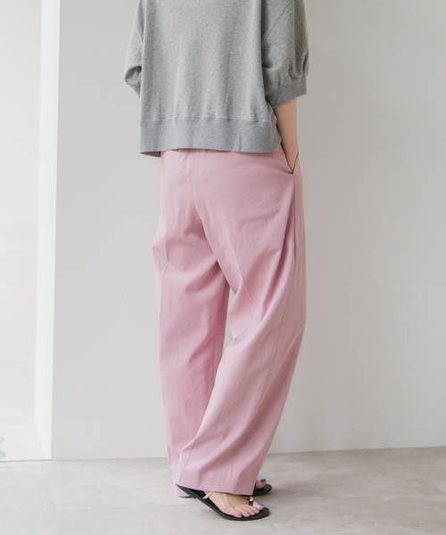 Spick & Span(スピックアンドスパン)の「《一部店舗+WEB限定》ドライオックスタックパンツ(その他パンツ・レディース・ベージュ/ネイビー/ピンク・36/38/40)」の20枚目の写真