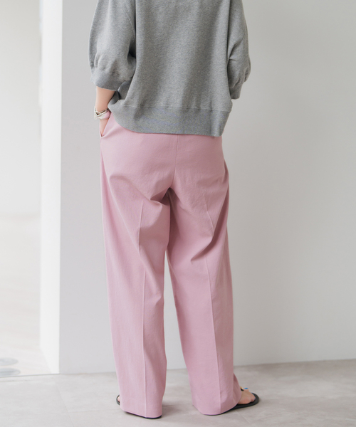 Spick & Span(スピックアンドスパン)の「《一部店舗+WEB限定》ドライオックスタックパンツ(その他パンツ・レディース・ベージュ/ネイビー/ピンク・36/38/40)」の22枚目の写真